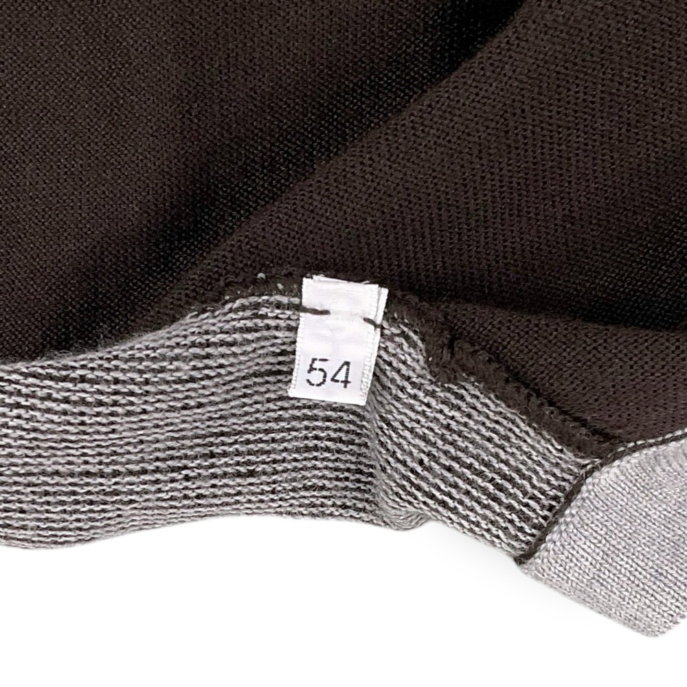 Ferrante Vest Men 54 EU (XXL US) Dark Brown Merino Wool Sweater V Neck EUC - Picture 7 of 13
